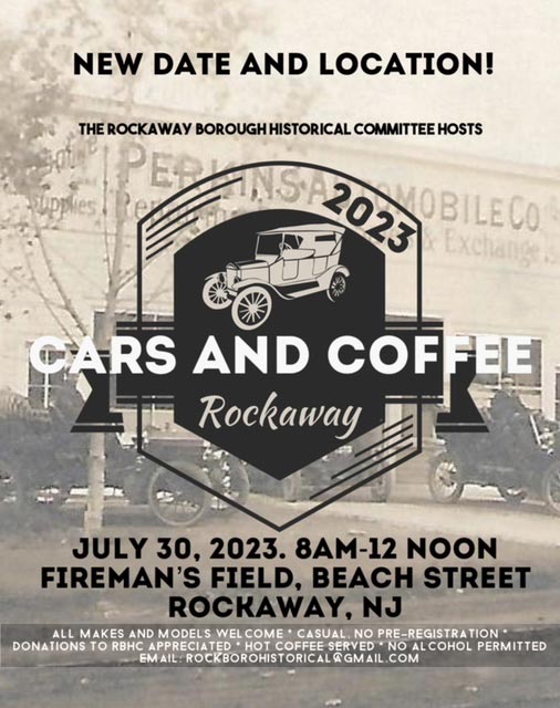 2023 Cars and Coffee Rockaway, April 30, 8 AM to Noon, Donatoni Field