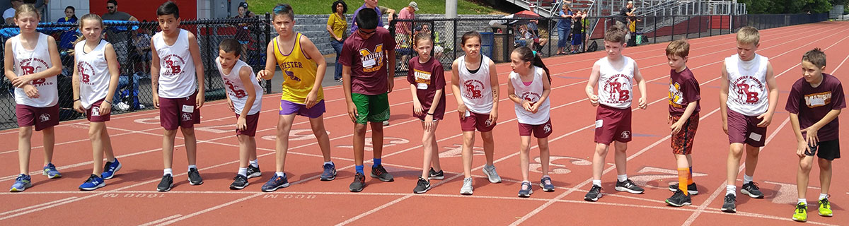 runners at start line of 2019 track event